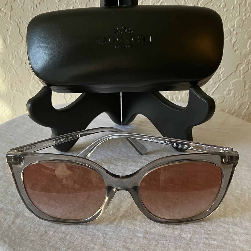 Coach: Transparent Gray (L1086) Sunglasses with case